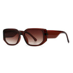 (6 PACK) Wholesale Sunglasses Wide Flat Top Women Classic Vintage Trendy 2024 - BulkSunglassesWholesale.com - Red Frame Tea Lens