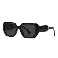 (6 PACK) Wholesale Sunglasses Square Women Vintage 2024 - BulkSunglassesWholesale.com - Black Frame Black