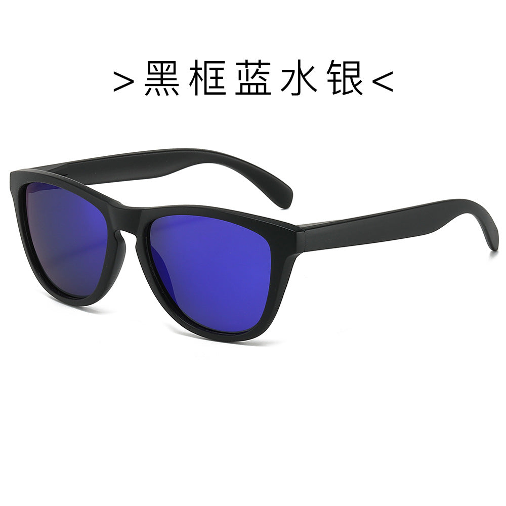 (6 PACK) Wholesale Sunglasses New Arrival Cat Eye Polarized Fashion Trendy Street Women Men 2024 - BulkSunglassesWholesale.com - Black Frame Blue Mirrored