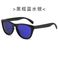 (6 PACK) Wholesale Sunglasses New Arrival Cat Eye Polarized Fashion Trendy Street Women Men 2024 - BulkSunglassesWholesale.com - Black Frame Blue Mirrored