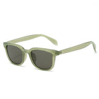 (6 PACK) Wholesale Sunglasses New Arrival Unisex 2025 - BulkSunglassesWholesale.com - Clear Green Frame Black Lens