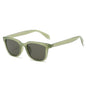 (6 PACK) Wholesale Sunglasses New Arrival Unisex 2025 - BulkSunglassesWholesale.com - Clear Green Frame Black Lens