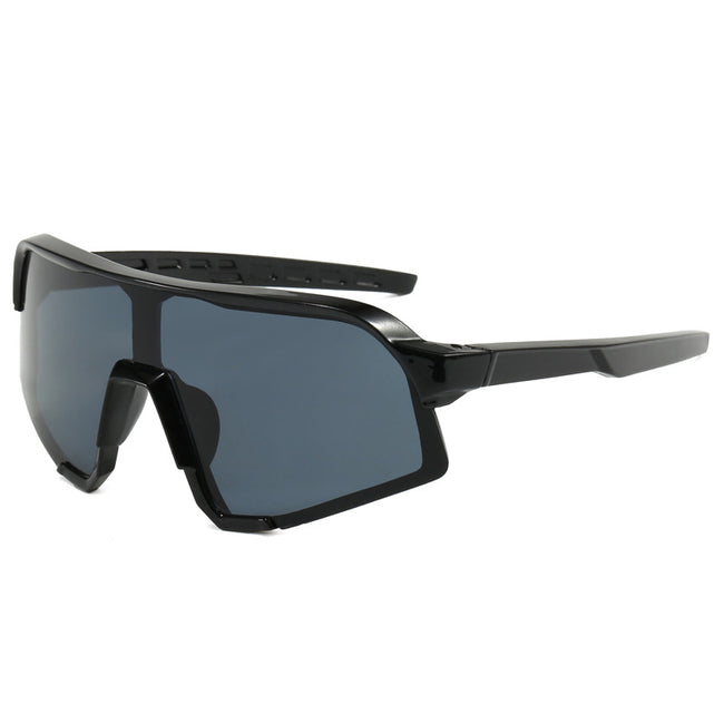 (12 PACK) Wholesale Sports Sunglasses Kids Outdoor Sport Cycling Windproof Fashion 2024 - BulkSunglassesWholesale.com - Black Frame Black Lens Hover Image