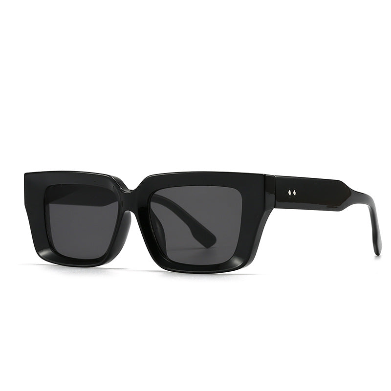(6 PACK) Wholesale Sunglasses Trendy Street Antiblue Light Women 2024 - BulkSunglassesWholesale.com - Black Frame Black Lens