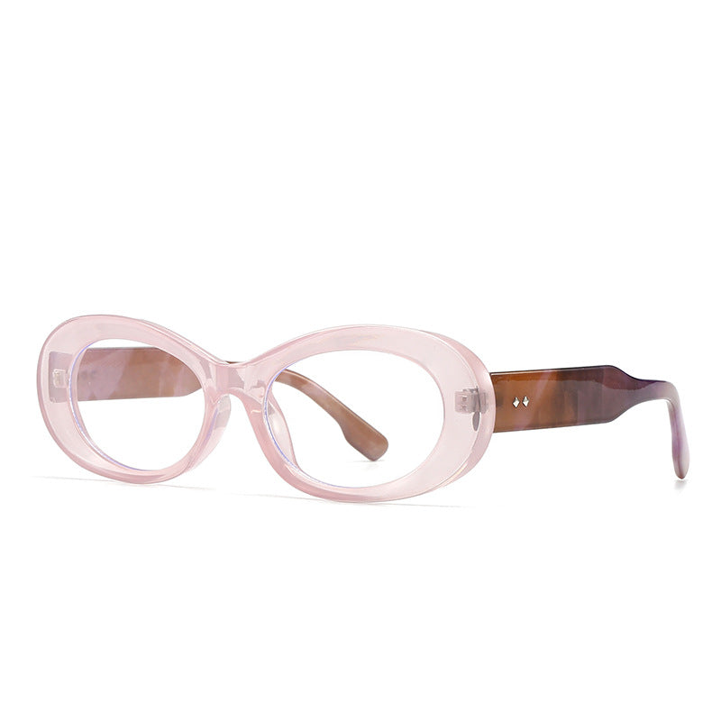 (6 PACK) Wholesale Sunglasses Vintage Trendy Women Antiblue Light 2024 - BulkSunglassesWholesale.com - Purple Frame Clear Lens