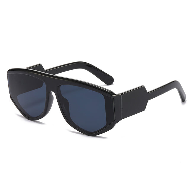 (6 PACK) Wholesale Sunglasses New Arrival Square Fashion Women Trendy Unique 2025 - BulkSunglassesWholesale.com - Black Frame Black Lens Hover Image