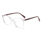 (6 PACK) Wholesale Eyeglasses Frames New Arrival Vintage TR Wood Grain Women Korean Cat Eye Antiblue Light 2025 - BulkSunglassesWholesale.com - Clear White Frame