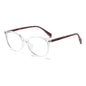 (6 PACK) Wholesale Eyeglasses Frames New Arrival Vintage TR Wood Grain Women Korean Cat Eye Antiblue Light 2025 - BulkSunglassesWholesale.com - Clear White Frame