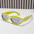 (6 PACK) Wholesale Sunglasses Unique Vintage Unisex Outdoor 2024 - BulkSunglassesWholesale.com - Green Frame Mirrored Lens