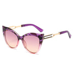 (6 PACK) Wholesale Sunglasses New Arrival Cat Eye Fashion Unique Oversized Women 2025 - BulkSunglassesWholesale.com - Purple Frame Purple Pink Lens