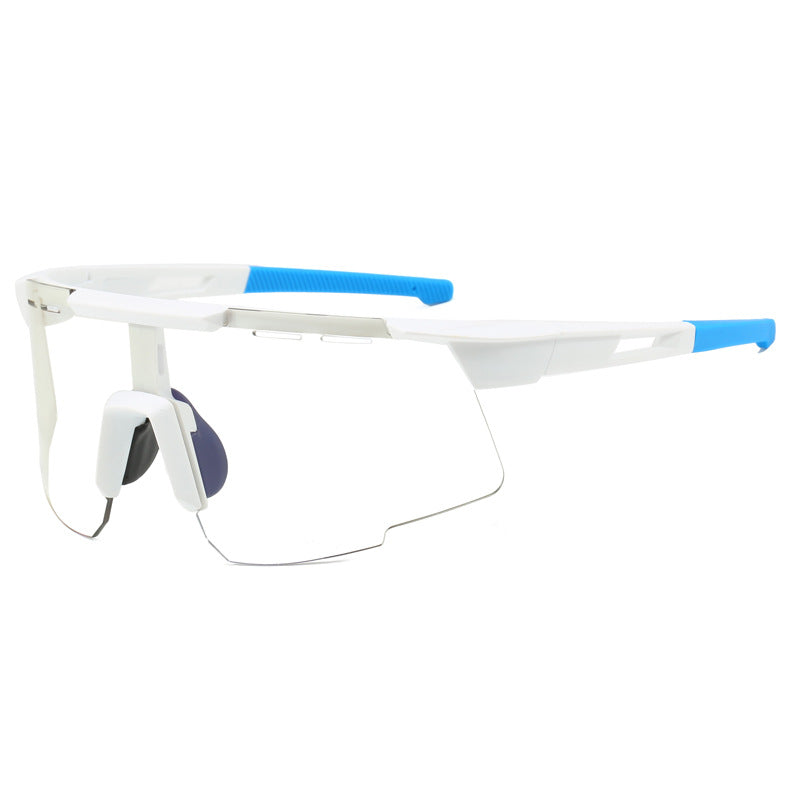 (12 PACK) Wholesale Sports Sunglasses New Arrival Cycling Women Outdoor Sport Trendy Windproof 2024 - BulkSunglassesWholesale.com - White Frame Grey