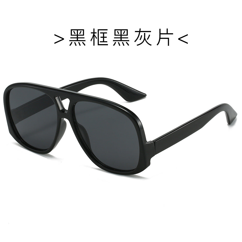 (6 PACK) Wholesale Sunglasses New Arrival Aviator Fashion Oversized 2024 - BulkSunglassesWholesale.com - Black Frame Black Black Lens