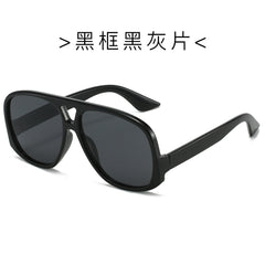 (6 PACK) Wholesale Sunglasses New Arrival Aviator Fashion Oversized 2024 - BulkSunglassesWholesale.com - Black Frame Black Black Lens