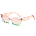 (6 PACK) Wholesale Sunglasses New Arrival Cat Eye Unique Cat Eye Fashion Women 2024 - BulkSunglassesWholesale.com - Pink Green Frame Pink Green Lens