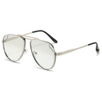 (6 PACK) Wholesale Sunglasses New Arrival Aviator Vintage Classic Fashion Aviator Double Bridge Unisex 2024 - BulkSunglassesWholesale.com - Silver Frame Mirrored Lens