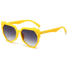 (6 PACK) Wholesale Sunglasses New Arrival Fashion Street 2024 - BulkSunglassesWholesale.com - Yellow Frame Gradient Black Lens