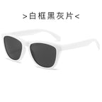 (6 PACK) Wholesale Sunglasses New Arrival Cat Eye Polarized Fashion Trendy Street Women Men 2024 - BulkSunglassesWholesale.com - White Frame Black Black Lens