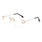 (6 PACK) Wholesale Sunglasses Fashion Metal Oversized Square Cut Edge Street Trendy 2024 - BulkSunglassesWholesale.com - Gold Frame White