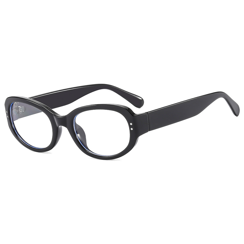 (6 PACK) Wholesale Sunglasses Oval Small Women Vintage Cat Eye 2024 - BulkSunglassesWholesale.com - Black Frame Clear
