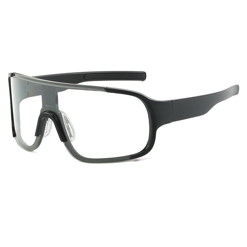 (12 PACK) Wholesale Sports Sunglasses New Arrival Unisex Outdoor Sport Cycling 2024 - BulkSunglassesWholesale.com - Black Frame Clear