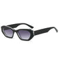 (6 PACK) Wholesale Sunglasses Fashion Unique Small Trendy Unique Hip Hop 2024 - BulkSunglassesWholesale.com - Black Frame Gradient Black Lens