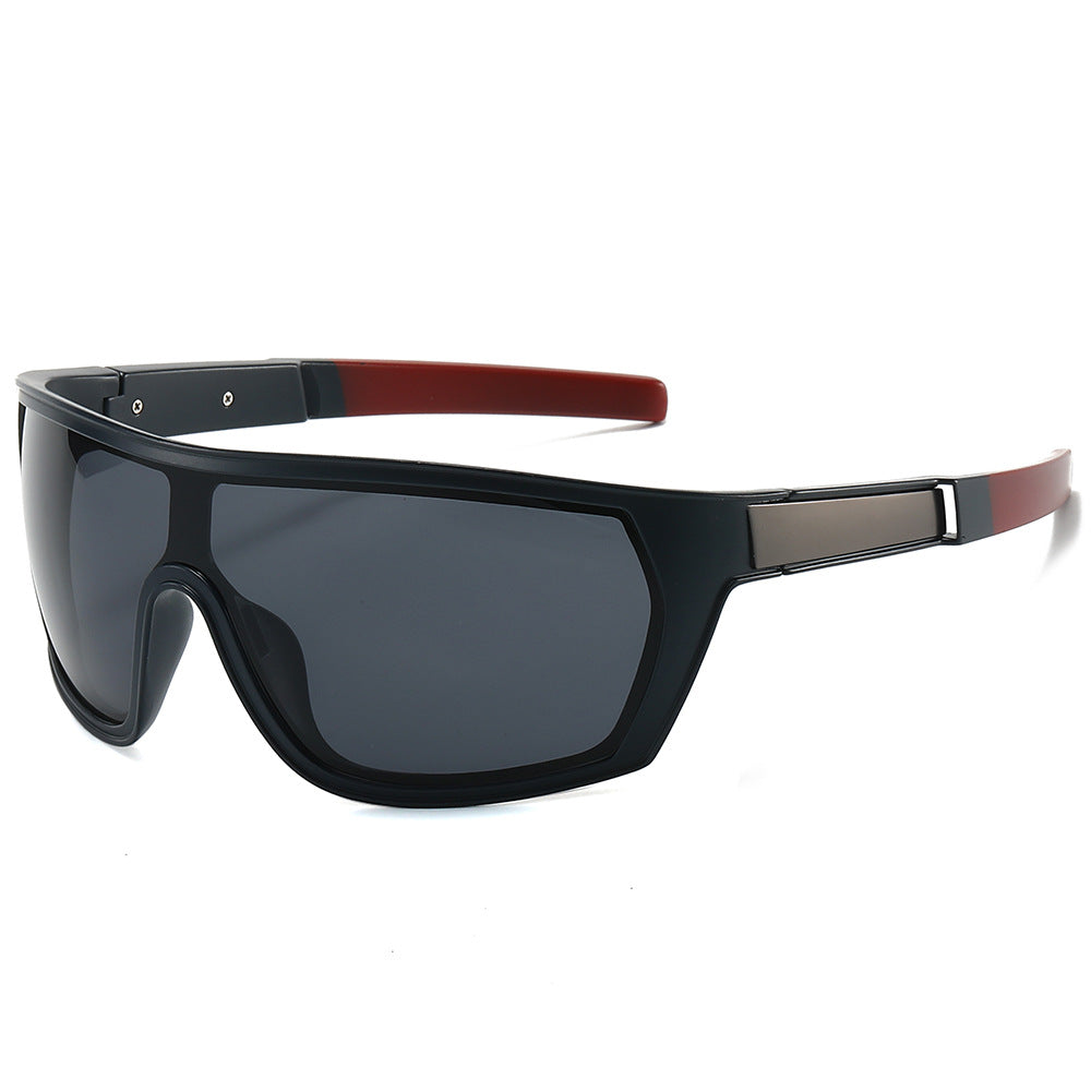 (6 PACK) Wholesale Sunglasses New Arrival Outdoor Windproof Unisex Cycling Sport 2024 - BulkSunglassesWholesale.com - Blue Frame Black Lens