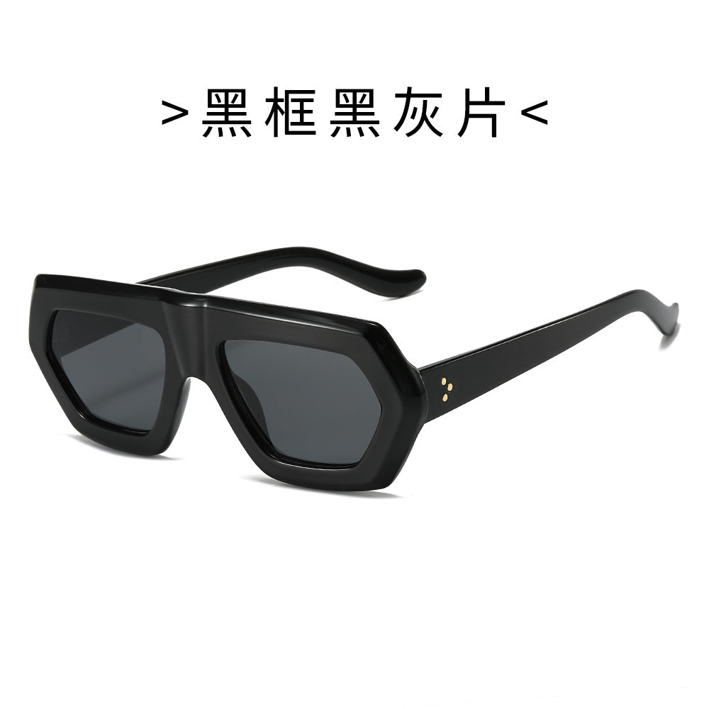 (6 PACK) Wholesale Sunglasses New Arrival Street Women 2024 - BulkSunglassesWholesale.com - Black Frame Black Black Lens