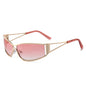(6 PACK) Wholesale Sunglasses Hollow New Arrival Vintage Unique Street Women 2024 - BulkSunglassesWholesale.com - Gold Frame Gradient Pink Lens