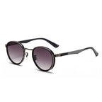 (6 PACK) Wholesale Sunglasses Metal Vintage Trendy Street 2024 - BulkSunglassesWholesale.com - Gunmetal Frame Gradient Black
