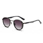 (6 PACK) Wholesale Sunglasses Metal Vintage Trendy Street 2024 - BulkSunglassesWholesale.com - Gunmetal Frame Gradient Black