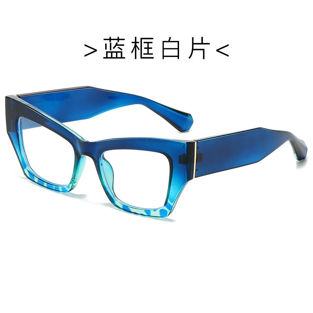 (6 PACK) Wholesale Sunglasses New Arrival Square Men Trendy 2024 - BulkSunglassesWholesale.com - Blue Frame Clear Lens