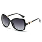 (6 PACK) Wholesale Sunglasses New Arrival Polarized Women Oversized Vintage Street Trendy 2025 - BulkSunglassesWholesale.com - Shiny Black Frame Gradient Black Lens