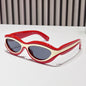 (6 PACK) Wholesale Sunglasses Unique Vintage Unisex Outdoor 2024 - BulkSunglassesWholesale.com - Red Frame Black Lens