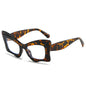(6 PACK) Wholesale Sunglasses Antiblue Light Oversized Cat Eye New Arrival Unique Butterfly Trendy Street 2024 - BulkSunglassesWholesale.com - Leopard Print Frame