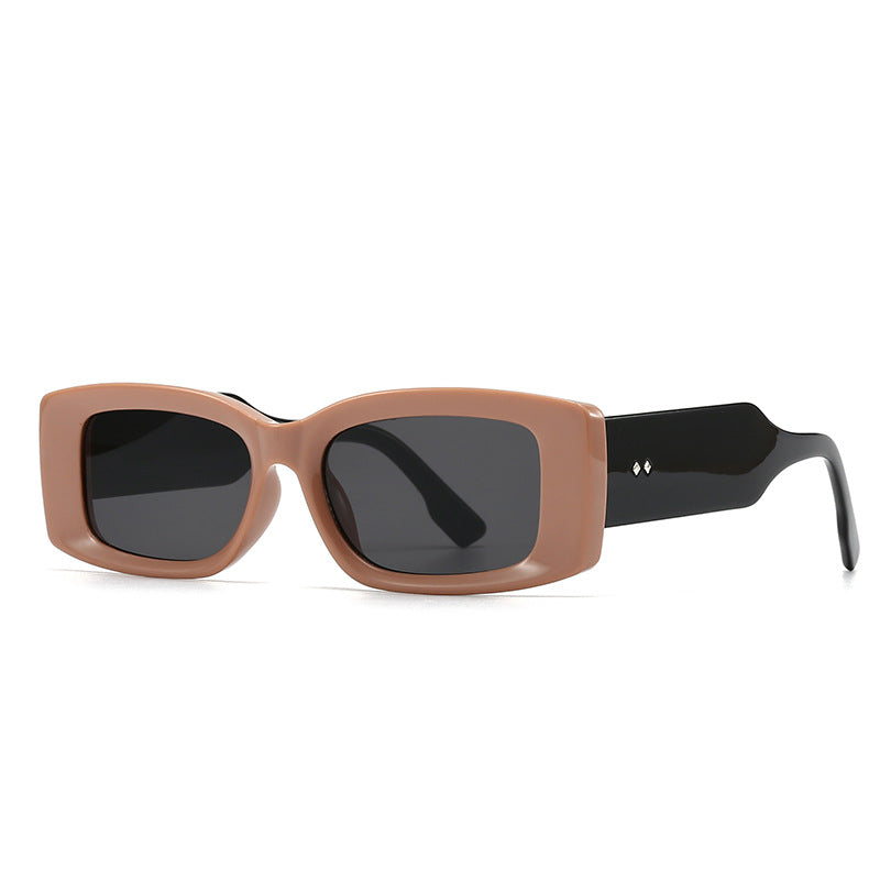 (6 PACK) Wholesale Sunglasses Vintage Trendy Women Antiblue Light 2024 - BulkSunglassesWholesale.com - Brown Black Grey
