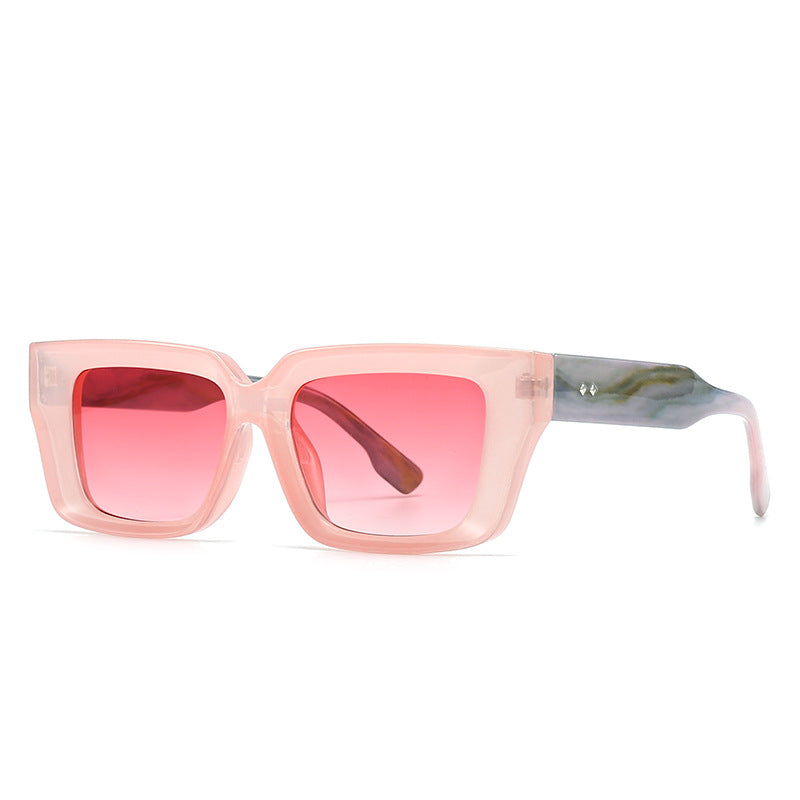 (6 PACK) Wholesale Sunglasses Trendy Street Antiblue Light Women 2024 - BulkSunglassesWholesale.com - Pink Frame Pink Lens