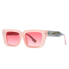 (6 PACK) Wholesale Sunglasses Trendy Street Antiblue Light Women 2024 - BulkSunglassesWholesale.com - Pink Frame Pink Lens