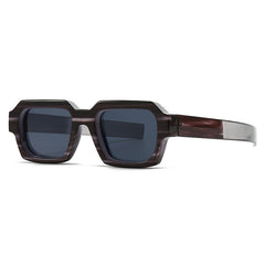 (6 PACK) Wholesale Sunglasses Small Trendy Street Vintage 2024 - BulkSunglassesWholesale.com - Black Black Grey