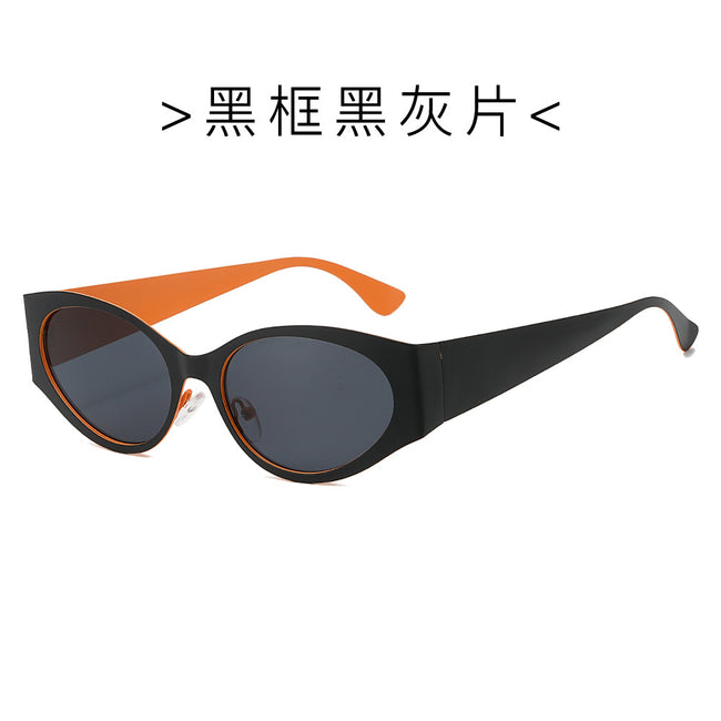 (6 PACK) Wholesale Sunglasses New Arrival Round Fashion Round Unisex 2024 - BulkSunglassesWholesale.com - Black Frame Black Black Lens Hover Image