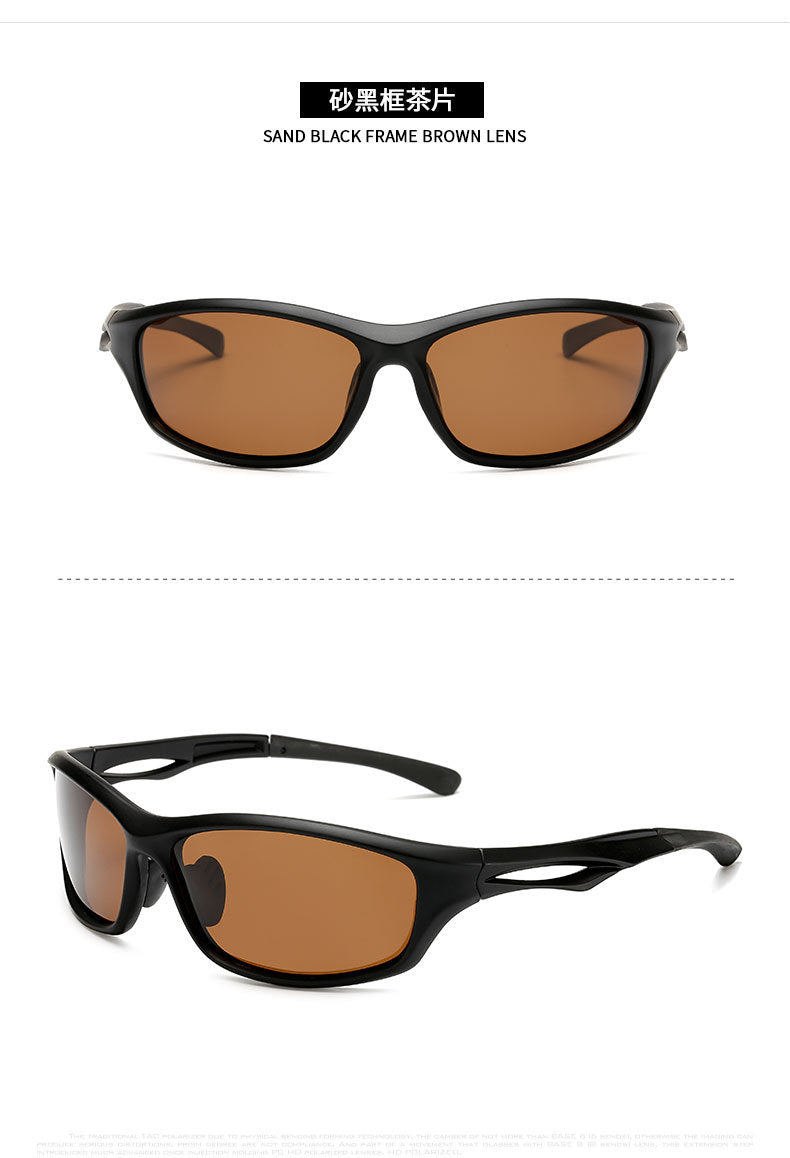 (12 PACK) Wholesale Sports Sunglasses New Arrival Unisex Outdoor Cycling Sport Polarized 2024 - BulkSunglassesWholesale.com - Matt Black Tea Lens ( Polarized )