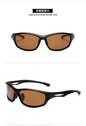 (12 PACK) Wholesale Sports Sunglasses New Arrival Unisex Outdoor Cycling Sport Polarized 2024 - BulkSunglassesWholesale.com - Matt Black Tea Lens ( Polarized )
