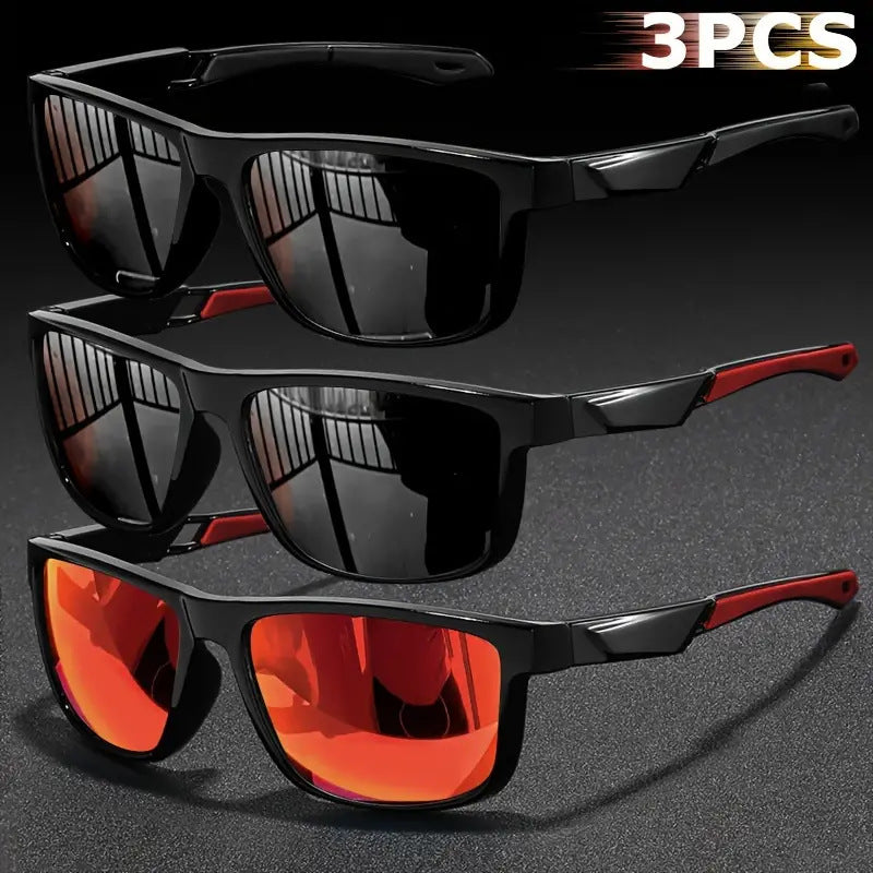 (6 PACK) Wholesale Sunglasses New Arrival Outdoor Polarized Men Sport Square Cycling 2024 - BulkSunglassesWholesale.com - 