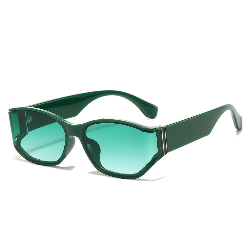 (6 PACK) Wholesale Sunglasses Square Oversized Unisex 2024 - BulkSunglassesWholesale.com - Green Frame Green Lens
