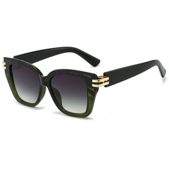 (6 PACK) Wholesale Sunglasses New Arrival Fashion Square Oversized Women 2024 - BulkSunglassesWholesale.com - Green Frame Green Lens