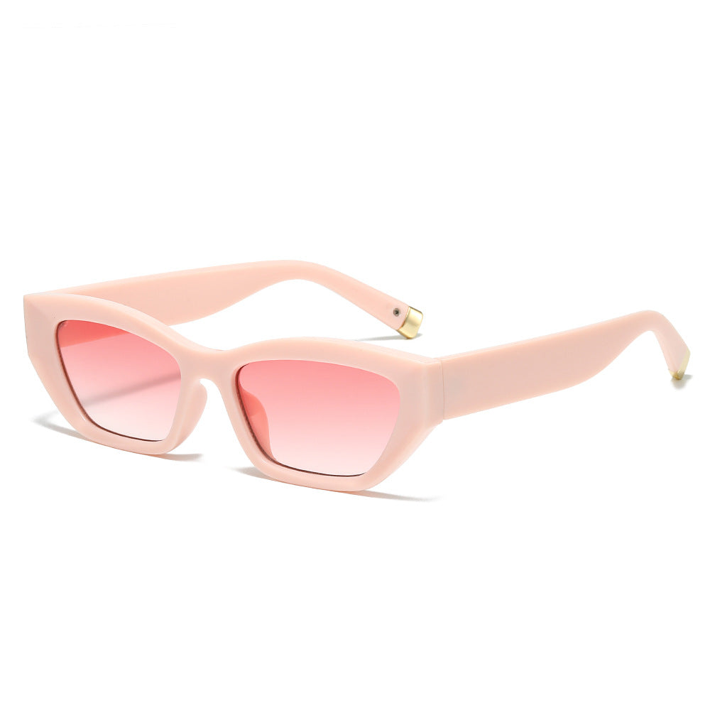 (6 PACK) Wholesale Sunglasses New Arrival Cat Eye Fashion Small Women 2025 - BulkSunglassesWholesale.com - Pink Frame Gradient Pink Lens