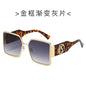 (6 PACK) Wholesale Sunglasses New Arrival Metal Fashion Unisex Oversized Trendy 2024 - BulkSunglassesWholesale.com - Gold Frame Gradient Black Lens