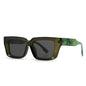 (6 PACK) Wholesale Sunglasses Trendy Street Antiblue Light Women 2024 - BulkSunglassesWholesale.com - Green Frame Black Lens