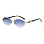 (6 PACK) Wholesale Sunglasses Trendy Cut Edge Unique Round New Arrival Rimless Hip Hop 2024 - BulkSunglassesWholesale.com - Gradient Blue