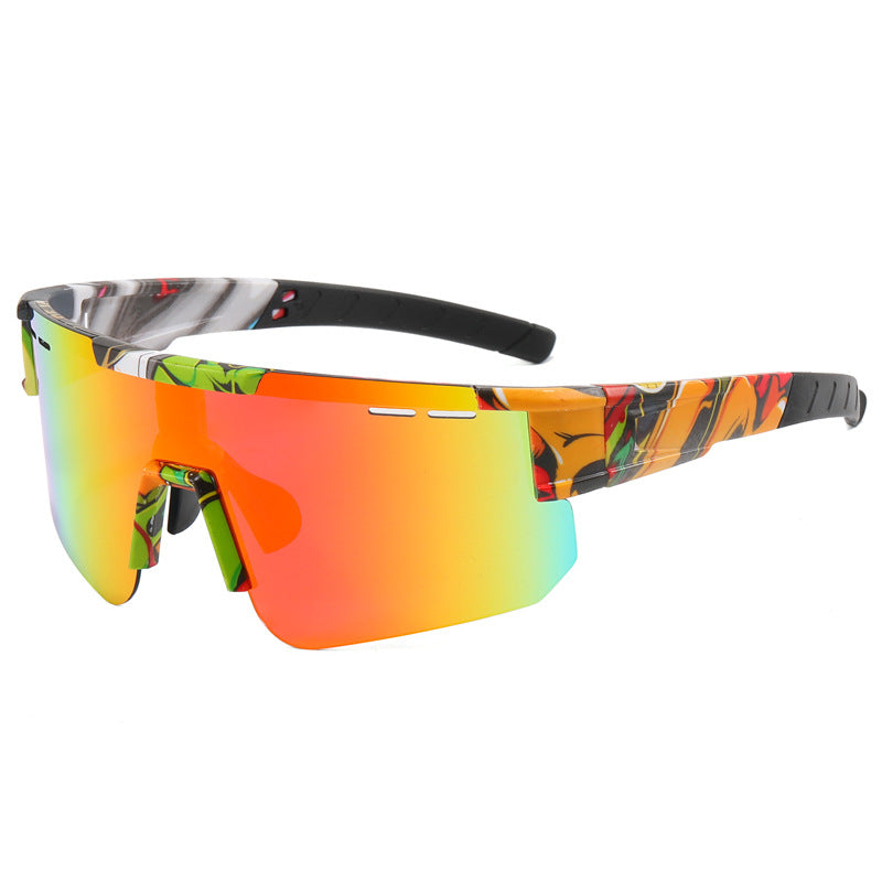 (12 PACK) Wholesale Sports Sunglasses New Arrival Cycling Outdoor Sport One Piece Oversized 2024 - BulkSunglassesWholesale.com - Frame Red Mirrored