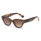 (6 PACK) Wholesale Sunglasses Fashion Cat Eye Unique Women New Arrival Leopard Head Street 2024 - BulkSunglassesWholesale.com - Leopard Print Frame Gradient Tea